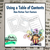 Using a Table of Contents - Nonfiction Text Feature