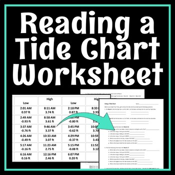Reading A Tide Chart Worksheet - Maryann Kirby's Reading Worksheets