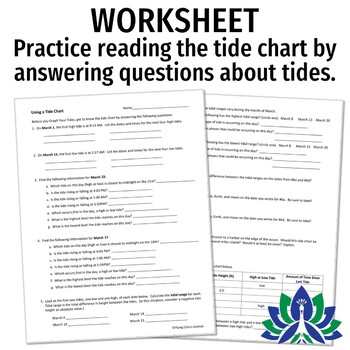 Reading A Tide Chart Worksheet - Dorothy Jame's Reading Worksheets