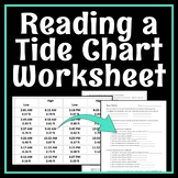 Ocean Tides Worksheet Using a Tide Chart Activity
