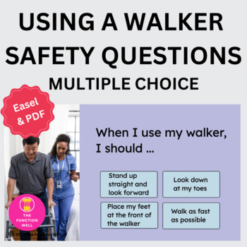 Preview of Using a Walker Safety Questions - Adult Speech Therapy - Cognitive Therapy