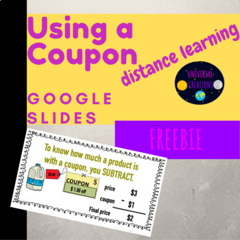 Preview of Using a coupon google slides FREEBIE