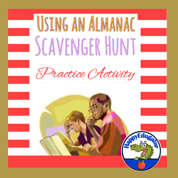 Preview of Using an Almanac Scavenger Hunt with Easel Activity