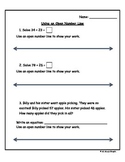 Using an Open Number Line to Solve Addition Problems