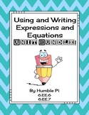 Using and Writing Expressions and Equations Bundle- 6.EE.6, 6.EE.7