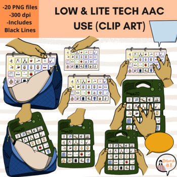 Preview of AAC Clip Art - Low and Lite Tech