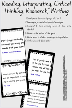 Preview of Using quotations for reading, writing, research, and critical thinking