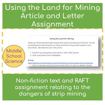 Preview of Using the Land for Mining: Article and Letter Writing