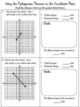 Preview of Using the Pythagorean Theorem on the Coordinate Plane