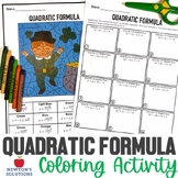 Using the Quadratic Formula Color by Number St. Patrick's 
