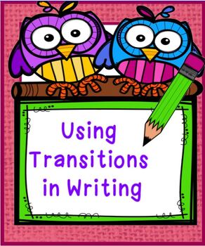 Preview of Using Transitions in Writing SMARTBOARD