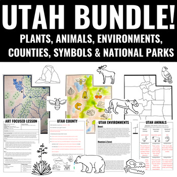 Preview of Utah Bundle - Environments, Plants, Animals, Counties, Symbols, & National Parks