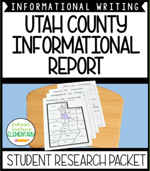 Preview of Utah County Informational Report Social Studies