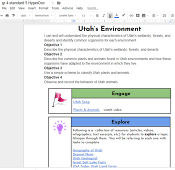 Preview of Utah Environment Hyperdoc
