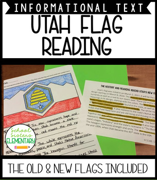 Preview of Utah Flag Reading Comprehension 4th Grade Social Studies
