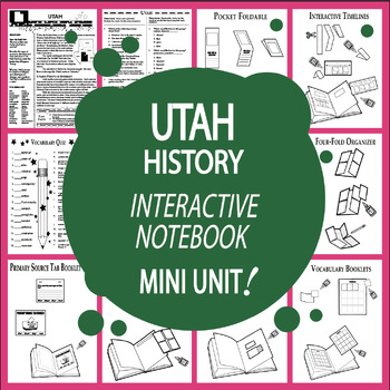Preview of Utah History Interactive Unit + AUDIO – ALL Utah State Study Content Included