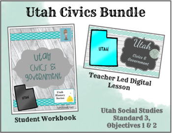 Preview of Utah History Series: Utah Civics & Government: 4th Grade S.S. Standard 3 Bundle