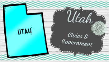 Preview of Utah History Series: Utah Civics & Government- S.S. Standard 3, Obj. 1 &2