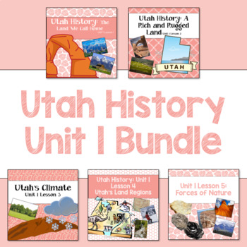 Preview of Utah History Unit 1 Bundle