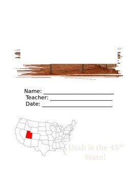 Preview of Utah History and Geography Packet