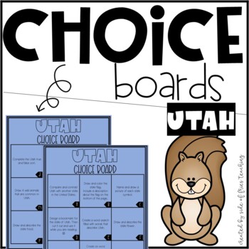 Preview of Utah Research Printables Choice Board
