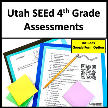 Preview of Utah SEEd 4th Grade Science Assessments - RISE Test Prep and Quizzes
