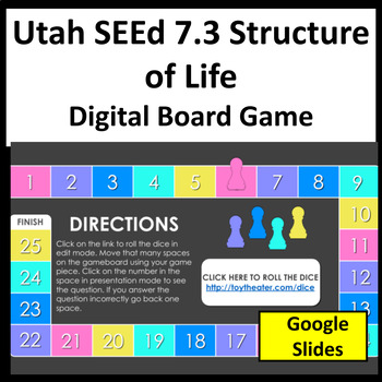 Preview of Utah SEEd 7.3 Digital Review Game Structure and Function of Life RISE Test Prep