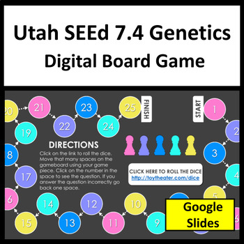 Preview of Utah SEEd 7.4 Digital Game Heredity and Genetic Variation RISE Test Prep