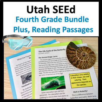 Preview of Utah SEEd Fourth Grade Bundle plus Reading Units - Utah Core ELA Integrated