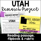 Utah State Research Report Project | US States Research Flip Book