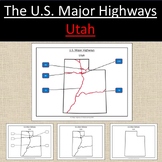 Utah, US State Major Highways Map Geography