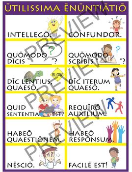 Preview of Utilissima Enuntiatio - Useful Sayings Poster