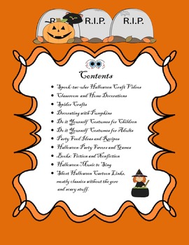 Preview of No Time, No Money, Halloween Planning Guide for the Classroom-Align w/122 links