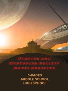 Preview of Utopian/Dystopian Societies - CCSS: 3 Researching & Writing Activities
