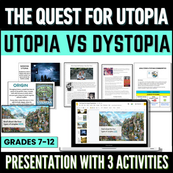 Preview of Utopian - Utopia vs Dystopia Activity - Dystopian Literature Unit Activities