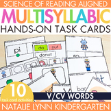 V/CV Multisyllabic Words Task Cards Closed Syllables Sylla