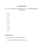 V/CV Spelling Quiz & Sentence Dictation Orton Gillingham