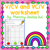 V/CV and VC/V Word Work