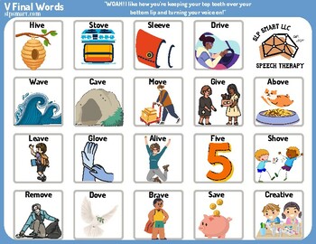 SH Final Words - Articulation Therapy FREEBIE (Print & Go)