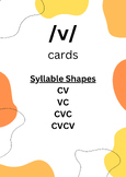 V Sound CV, VC, CVC, CVCV Articulation Cards