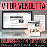V for Vendetta - FULL Study Guide BUNDLE Print or Distance Learning