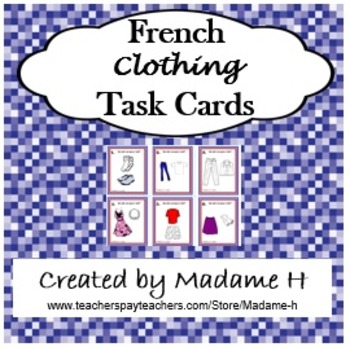 Preview of Vêtements - French Clothing Vocabulary Practice Activity