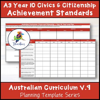 Preview of V9 Australian CIVICS & CITIZENSHIP ACHIEVEMENT STANDARD CHECKLISTS – Year 10