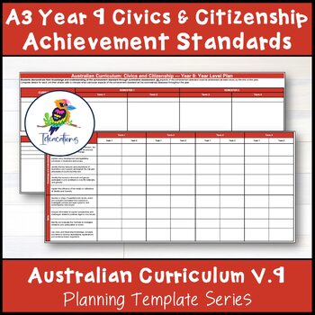 Preview of V9 Australian CIVICS & CITIZENSHIP ACHIEVEMENT STANDARD CHECKLISTS – Year 9