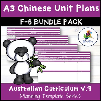 Preview of V9 Australian Curriculum CHINESE Unit Plan Templates - F-Year 6 Bundle Pack