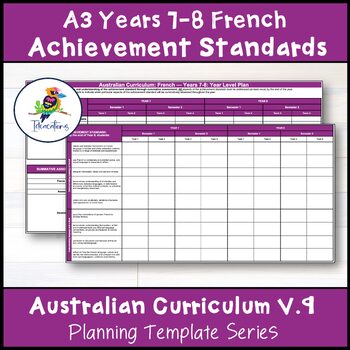 Preview of V9 Australian Curriculum French ACHIEVEMENT STANDARD CHECKLIST – Years 7-8