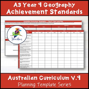 Preview of V9 Australian Curriculum GEOGRAPHY ACHIEVEMENT STANDARD CHECKLISTS – Year 9