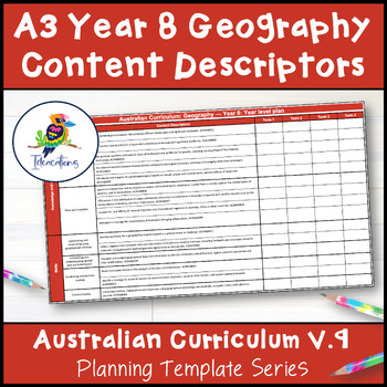 Preview of V9 Australian Curriculum Geography Content Descriptor Overviews - Year 8