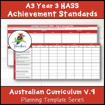 Preview of V9 Australian Curriculum HASS ACHIEVEMENT STANDARD CHECKLISTS – Year 3