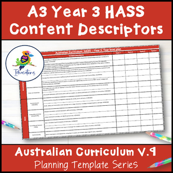 Preview of V9 Australian Curriculum HASS Content Descriptor Overviews - Year 3